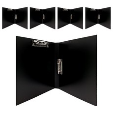 A4文件檔案夾03.雙夾/黑色, 5入