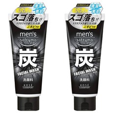 KOSE 高絲 softymo 絲芙蒂 男用去角質炭洗面乳, 130g, 2條