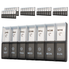 AHOYE 藥品收納盒 七日早晚款, 6個