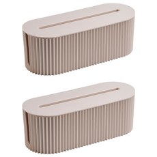 isona 愛收納 延長線收納盒, 2個, 米色