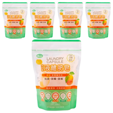 LANOWN 南王 茶皂素橘油液體肥皂膠囊補充包 10g 強效去污 長效抑菌 防蟎 衣物潔淨護色柔軟, 35顆, 5包