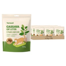 Tamsaa Cassava 貓砂, 3.2kg, 無香, 9包