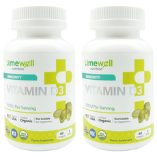 timewell 時光安好 陽光維生素D3膠囊 (60顆/罐) 美國原裝進口 促進鈣吸收, 2罐