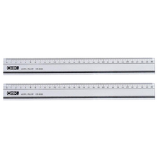 CoX 三燕興業 透明壓克力直尺, 透明色, 2個