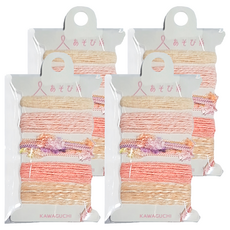 KAWAGUCHI 迷你編織器用線 多色編織線 手工藝材料, TK15-429, 4入