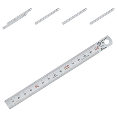 SHINWA 鶴龜 鋼直尺 鐵尺 不鏽鋼直尺 直尺 全公分 日本製 15cm, 銀色, 6支