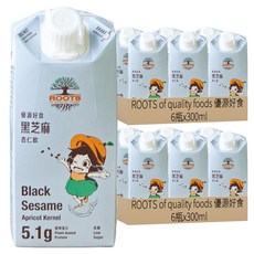 ROOTS of quality foods 優源好食 黑芝麻杏仁飲 原味, 300ml, 12瓶