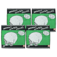 MARUSHIN 丸真 Moomin漫畫洗臉巾, 綠色, 4個