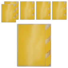 KyOKUTO 20孔半透明彩色資料夾 A5, 粉黃色, 6本