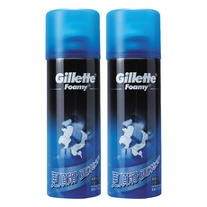 Gillette 吉列 刮鬍泡 薄荷, 讓刮鬍時更順滑 泡沫豐富 易於塗抹, 210g, 2罐