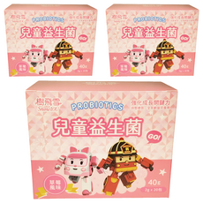 SnowIOU 樹飛雪 POLI兒童益生菌 草莓風味 2g, 20包, 3盒