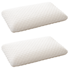 BUHO 布歐 人體工學波浪記憶枕 麵包型, 2顆, 3D立體泡泡絨布