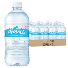 LOTTE 樂天 ICIS 1L 天然礦泉水 全新包裝瓶身, 12瓶