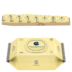 enblanc 幼兒濕紙巾 蠟菊萃取, 100張, 10包, 55gsm