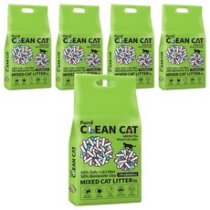 Purré Clean Cat 乾淨貓混合貓砂 6L, 5包, 綠茶