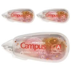 KOKUYO 國譽 Campus 象牙白修正帶 A罫 6.5mmx6m, 3個, 紅色