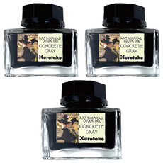 Kuretake 吳竹 ink-cafe 新藝術運動鋼筆墨水 ECF160-539, 水泥灰, 3瓶