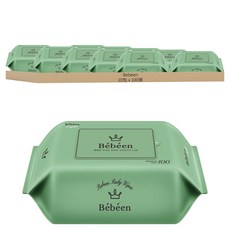 Bebeen嬰兒濕紙巾補充包 EWG 1級成分, 100張, 10包