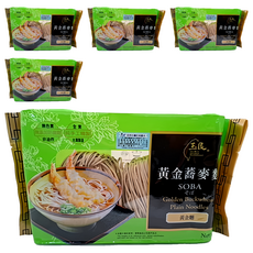 玉民 黃金蕎麥—黃金麵 300g*5入, Q彈滑順, 無添加色素防腐劑, 健康美味