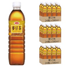 愛之味 麥仔茶 590ml, 72瓶