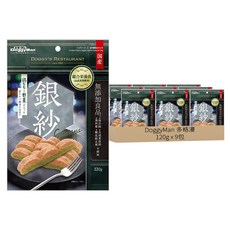 DoggyMan 多格漫 銀紗細切 雞腿野菜風味 狗零食, 雞腿野菜, 120g, 9包