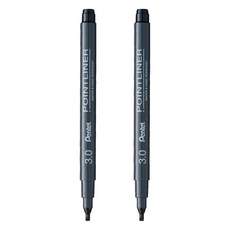 Pentel 飛龍文具 POINTLINER代針筆 S20P-30A 0.03mm, 黑色, 2支
