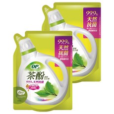 OP 茶酚濃縮洗衣精 補充包 除臭防霉 山茶花, 1.5kg, 2包
