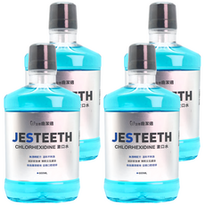 JESTEETH 全璟 齒潔適 漱口水 600ml - 無酒精配方, 溫和不刺激, 4瓶