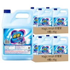 妙管家 超強漂白水, 添加次氯酸鈉, 多用途清潔, 大容量包裝, 4kg, 8桶
