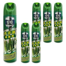 家家 香茅油 噴霧劑, 有效去除蚊子 蟑螂, 天然植物萃取精華油, 280ml, 6瓶