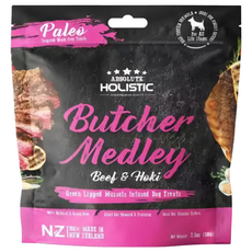 ABSOLUTE HOLISTIC 全齡犬 鮮食肉片, 放牧牛 + HOKI鱈魚 + 綠貽貝 + 牛磺酸, 100g, 1包