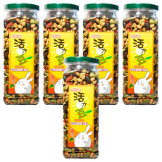 惠香食品 活力豆 綜合纖果 350g 黑豆/青豆/枸杞/南瓜子, 5罐