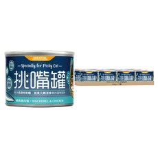 汪喵星球 挑嘴貓主食罐, 鯖魚雞肉, 165g, 12罐