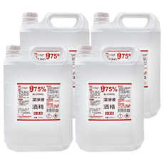 宣威 75%潔淨液酒精 適用於家庭和辦公場所 有效防止誤食, 4L, 4桶