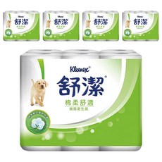 Kleenex 舒潔 棉柔舒適捲筒衛生紙 300張, 12捲, 5袋