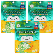 Combi 康貝 teteo無糖口嚼錠, 哈密瓜口味, 60粒, 日本產, 哈蜜瓜, 48g, 3包