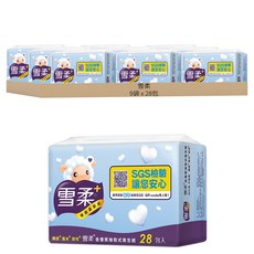 雪柔 抽取式衛生紙, 28包, 9袋