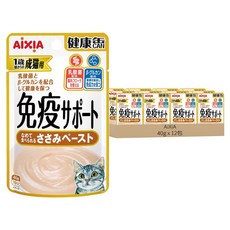 AiXiA 免疫力軟包3號 貓餐包, 雞泥狀, 40g, 12包