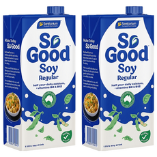 So Good Basic系列 原味豆奶 植物奶 全素可食, 2瓶, 1L