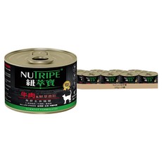紐萃寶 Nutripe 無膠主食貓罐 185g 全齡貓適用, 牛肉 + 鮮草鹿肚, 24罐