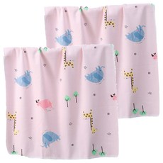 寵物純棉隔尿墊 - 粉色動物樂園 / 100*70cm / 120*80cm, 小(70 x 50cm), 2件, 1件