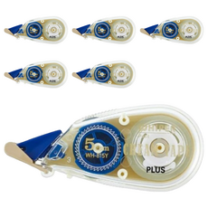 PLUS 普樂士 手帳修正帶WH-815Y, 完美修正, 操作簡單, 5.0mm寬 長度6M, 6個