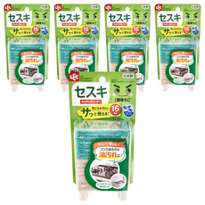LEC 激落君 廚房不織布清潔棉 日本製造 有效分解黏膩油汙, 16片, 5個