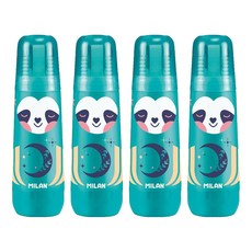 MILAN 360o 零死角修正帶 樹懶抱抱, 土耳其綠, 4個