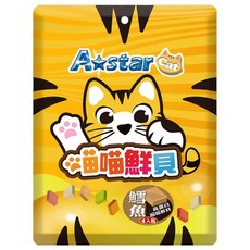 A star 喵喵鮮貝 貓咪餅乾, 高蛋白鱈魚, 200g, 1袋