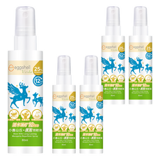 eggshell Verda 小鹿山丘 12H長效防蚊液，含25%派卡瑞丁，有效防蚊蟲叮咬，溫和不刺激，適合全家使用, 80ml, 5瓶