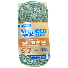 White Magic 超細纖維海綿菜瓜布 橄欖綠色系 不刮傷碗盤 吸水力強, 1個, 1入