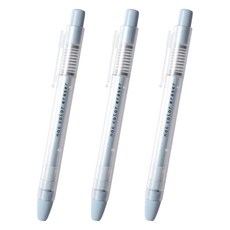 sun-star noc color eraser按壓出芯橡皮擦 雙層結構筆身 附筆夾, 藍綠色, 3支