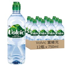 Volvic 富維克 台灣公司貨 天然礦泉水, 750ml, 12瓶