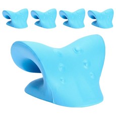 Kyhome 肩頸按摩器/C型頸椎牽引器/穴位按摩枕, 藍色, 5個